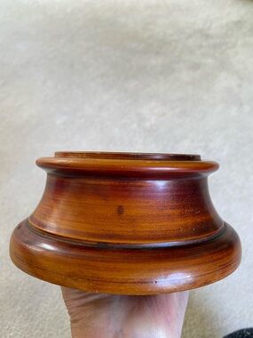 Vintage Chinese Rosewood Round Display Stand Top Rim 9.5cm, Tall 6.5cm